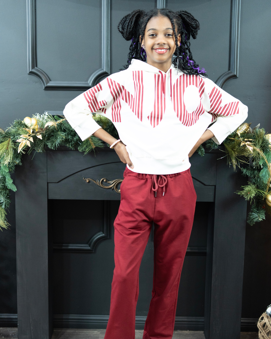 Nola ‘Enjoy’ Sweatshirt (Burgundy)