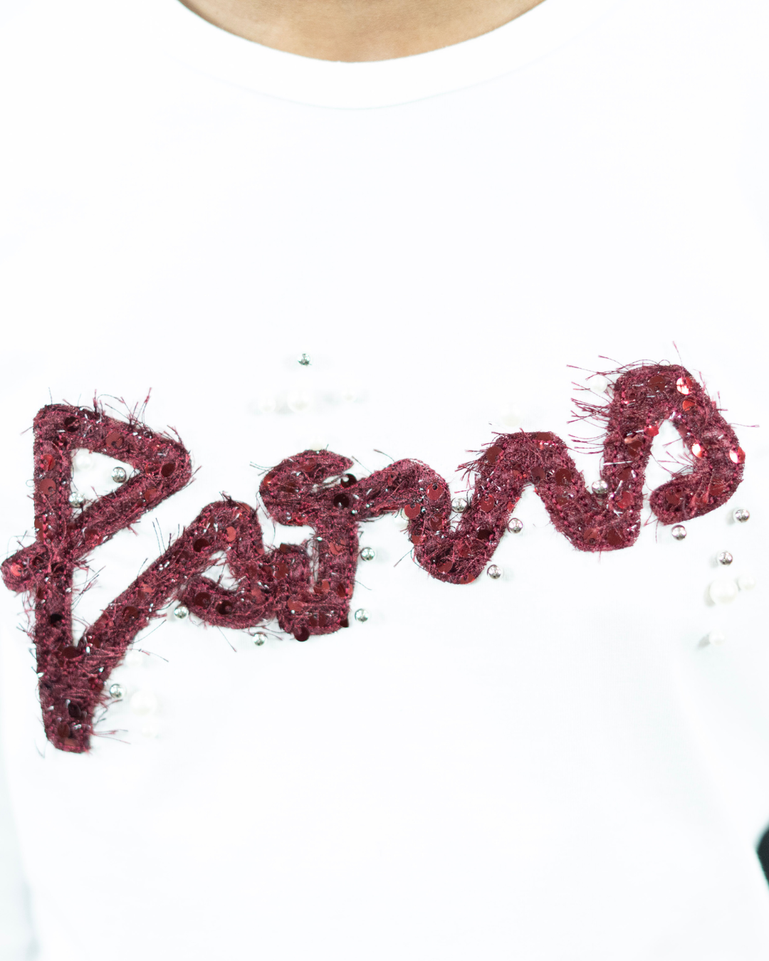 Paris Embellished Shirt (Burgundy)