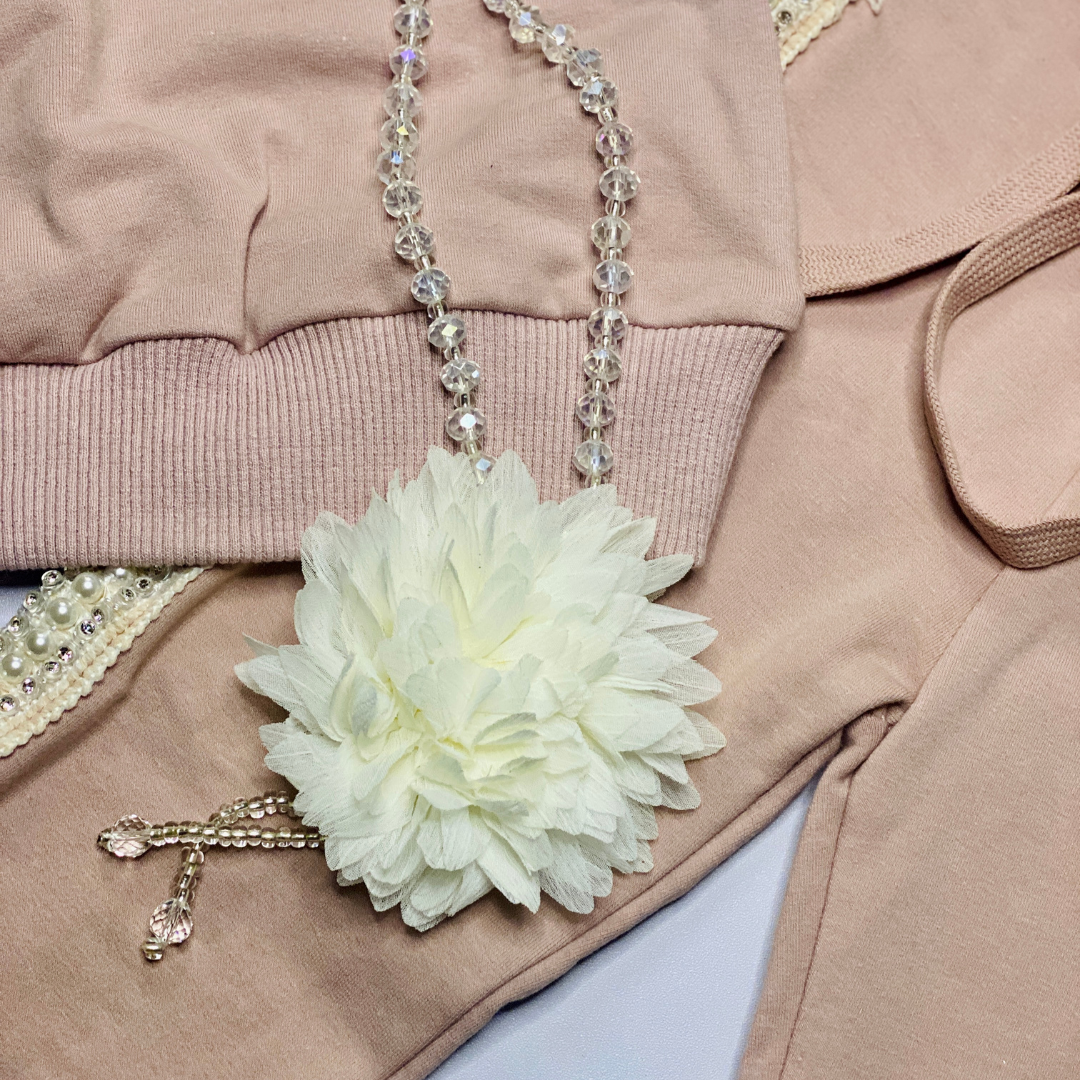 Diamond Glass Beaded Necklace