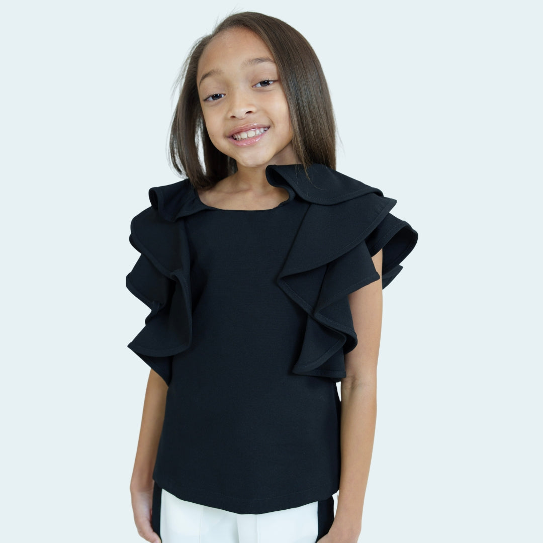 Paisley Ruffle Sleeve Blouse