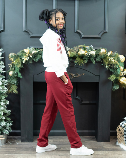 Harmony Straight Leg Pants (Burgundy)